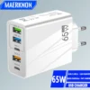 Oferta de Cargador múltiple 65W GaN – QC3 – PD3 a 3.99€