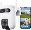 Oferta de EZVIZ C9C Cámara de Vigilancia Exterior 2K con Doble Lente, Cobertura 360°, IA, Alexa a 89.99€