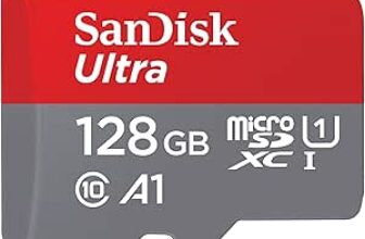 Oferta de SanDisk 128GB Ultra, Tarjeta de memoria microSDXC Hasta 140 MB/s + adaptador SD, Clase A1 a 20.69€