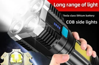 Oferta de Linternas LED de alta potencia Antorcha de camping recargable, 4 modos a 4.39€