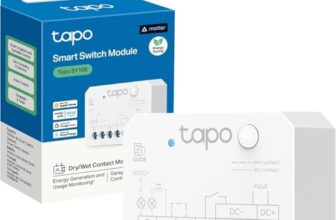Oferta de Tapo S110E – Módulo interruptor inteligente Wi-Fi + Bluetooth, contact seco/húmedo a 18.99€