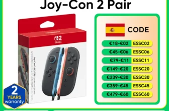 Oferta de Nintendo Switch 2 Joy-Con 2 pares Azul claro/Rojo claro Compatible con NS2 a 63.6€