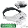 Oferta de Gafas de aumento LED para soldar Recargable por USB a 19.59€