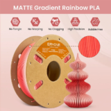Oferta de Filamento PLA ERYONE de 1.75mm de alta velocidad Acabado mate degradado, 1kg, rojo y blanco a 18.79€