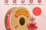 Oferta de Filamento PLA ERYONE de 1.75mm de alta velocidad Acabado mate degradado, 1kg, rojo y blanco a 18.79€